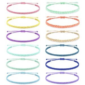 16Pcs Boho String Bracelets for Women Waterproof Wave Surfer Bracelets for Summer Adjustable Rope Braided Bracelets Gifts for Teen Girls Cute Friendship Bracelets Pack Gifts for Holiday（Set D-16Pcs）