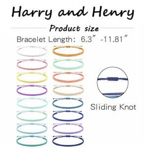 16Pcs Boho String Bracelets for Women Waterproof Wave Surfer Bracelets for Summer Adjustable Rope Braided Bracelets Gifts for Teen Girls Cute Friendship Bracelets Pack Gifts for Holiday（Set D-16Pcs）