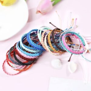 16Pcs Boho String Bracelets for Women Waterproof Wave Surfer Bracelets for Summer Adjustable Rope Braided Bracelets Gifts for Teen Girls Cute Friendship Bracelets Pack Gifts for Holiday（Set D-16Pcs）