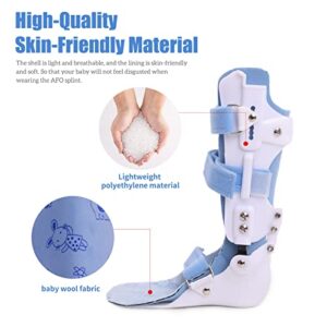 Tairibousy Kids AFO Drop Foot Brace Children Ankle Foot Orthosis for Toddler Pediatric Afo Night Splint Othopedic Baby Drop Foot Support Walking with Shoes or Sleeping （Left）