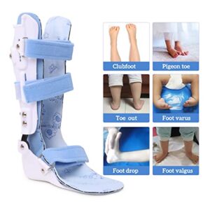 Tairibousy Kids AFO Drop Foot Brace Children Ankle Foot Orthosis for Toddler Pediatric Afo Night Splint Othopedic Baby Drop Foot Support Walking with Shoes or Sleeping （Left）