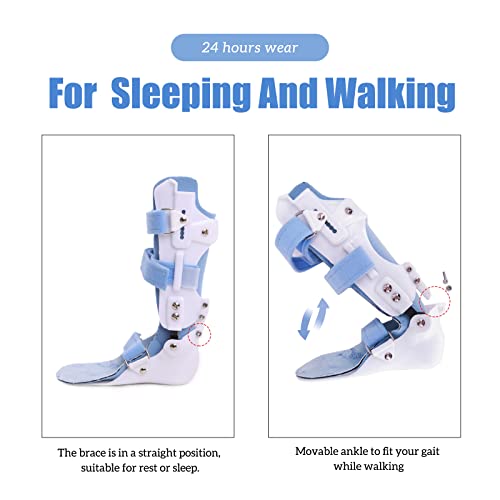 Tairibousy Kids AFO Drop Foot Brace Children Ankle Foot Orthosis for Toddler Pediatric Afo Night Splint Othopedic Baby Drop Foot Support Walking with Shoes or Sleeping （Left）