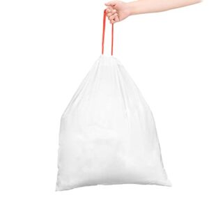 Drawstring Trash Bags, 4 Gallon, Unscented,Bedroom, bathroom, office, small garbage bag 50 Count