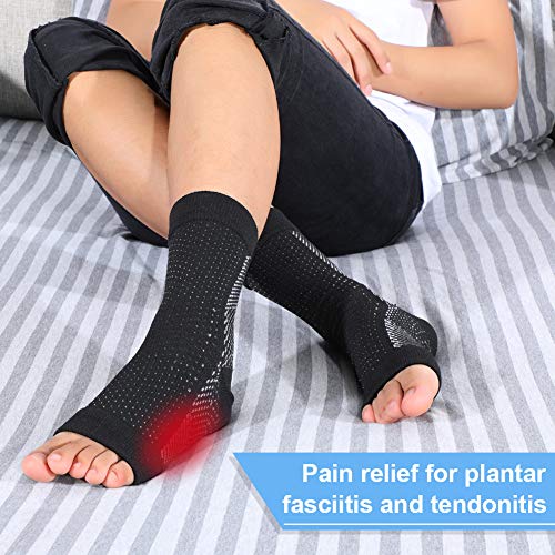 Yosoo Health Gear Plantar Fasciitis Night Splints, with Compression Socks and Spiky Ball, Orthotic Drop Foot Support Brace for Achilles Tendon, Drop Foot and Tendonitis, Fits Left Right Women Men