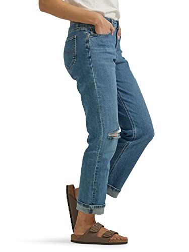 Lee Women's Mid Rise Boyfriend Jean, Standout DX, 14