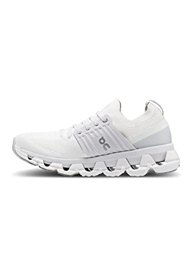 On Women's Cloudswift 3 Sneakers, White/Frost, 8.5 Medium US