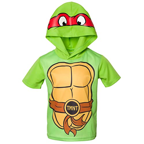 Teenage Mutant Ninja Turtles Raphael Little Boys Athletic Graphic T-Shirt Mesh Shorts Black/Green 7-8