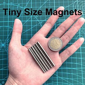 200 MEALOS Mini Magnets - 100pcs 3X1mm, 50pcs 4x2mm, 50pcs 5x2mm - Tiny Thin Magnets for Miniatures Small Model Hobby Crafts - Small Round Little Magnets Combo Pack