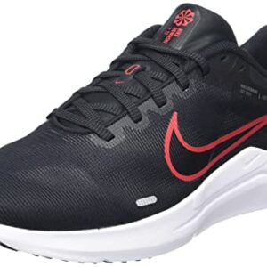 Nike womens Downshifter 12 Fitness Sneaker, Black/White/Dark Smoke Grey/University Red, 13