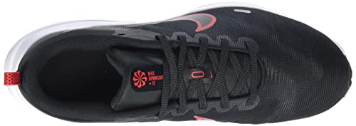 Nike womens Downshifter 12 Fitness Sneaker, Black/White/Dark Smoke Grey/University Red, 13