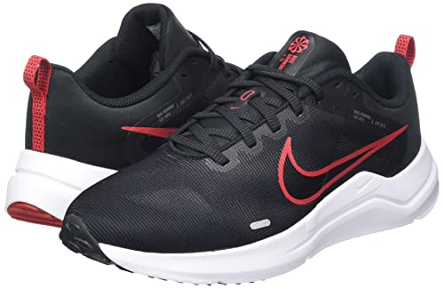 Nike womens Downshifter 12 Fitness Sneaker, Black/White/Dark Smoke Grey/University Red, 13