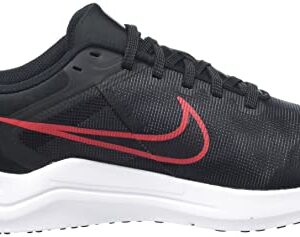 Nike womens Downshifter 12 Fitness Sneaker, Black/White/Dark Smoke Grey/University Red, 13