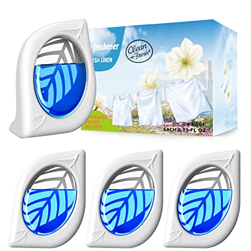 Air Freshener for Home, 4 Pack, Fresh Scent, Odor Eliminator for Small Area Closets Bathroom Pets Strong Odor, Up to 120 Days