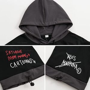 XYXIONGMAO Techwear Shirt Cyberpunk Japanese Streetwear Hip Hop Shirts for Men Graphic T Alphabet Design Workwear Casual Short-Sleeved Men's Loose Couple T-Shirt（Black-S）