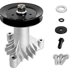 Replacement 130794 Spindle 153535 Pulley Compatible with Craftsman Mower - Spindle Assembly with Pulley Compatible with Craftsman LT1000 LT2000 DYT4000 42" Deck Tractor, HU, Poulan Pro Riding Mower