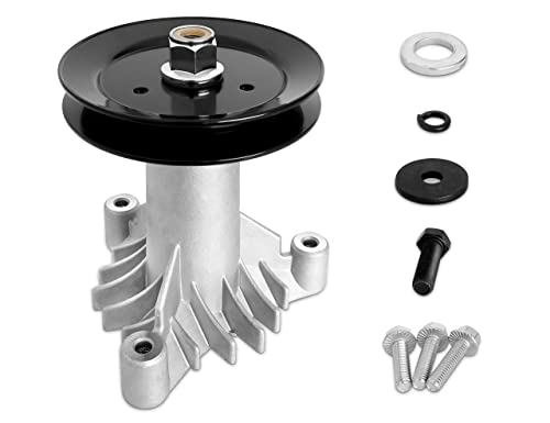 Replacement 130794 Spindle 153535 Pulley Compatible with Craftsman Mower - Spindle Assembly with Pulley Compatible with Craftsman LT1000 LT2000 DYT4000 42" Deck Tractor, HU, Poulan Pro Riding Mower