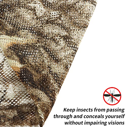 WINWAY 300D Camo Burlap Camouflage Netting Quiet Mesh Net for Hunting Sunshade Camping Concealment Shooting Blinds…