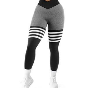 A AGROSTE Cross Butt Lifting Workout Leggings for Women Booty High Waisted Yoga Pants Scrunch Butt Gym Seamless Tight