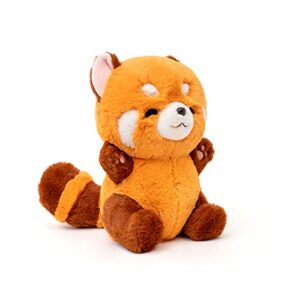 adorlynetty red panda stuffed animal 9" red panda plush cute panda plushie toy gift for kids girlfriend birthday