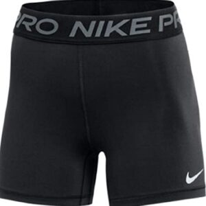 Nike Women's Pro 365 5 Inch Shorts, Black/White, X-Large