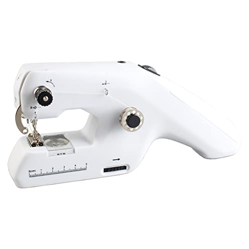 MICHLEY SewSimple Portable Handheld Sewing Machine with Two-Thread lockstitch, 9.4-inches by 2.3-inches by 3.9-inches, White