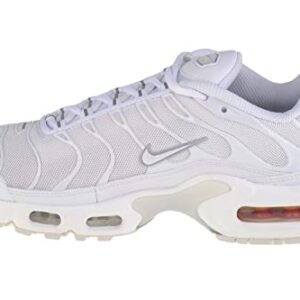 Nike Air Max Plus Womens Running Shoes, White/White-Pure Platinum, 9 M US