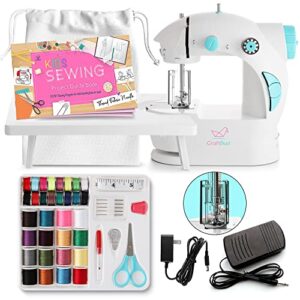 mini sewing machine for beginners adult, 48-piece portable sewing machine, dual speed small sewing machine, adults and kids sewing machine, travel beginner sewing machines with sewing kit and book