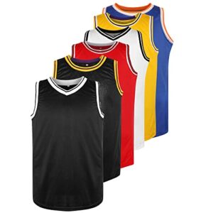 mesospero blank basketball jersey 90s hip hop clothing for party,mens plain mesh athletic practice sports shirts s-3xl (3x-large, blank-black)