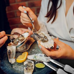 WENDOM Oyster Shucking Knife 4Pcs White Oyster Opener Stainless Steel Oyster Shucker New Haven Style with Non-slip Handle for Kitchen Seafood Tools