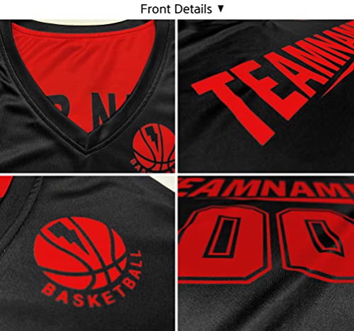 Custom Men Boy Reversibe Basketball Jersey 90s Hip Hop Athletic Shirts Personalized Printed Name Number