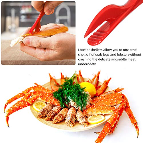 12 Piece Seafood Tools Set Nut Cracker Crab Lobster Set, includes 4 Stainless Steel Crab Cracker, 4 Crab Leg Forks Pick, 4 Opener Shellfish Lobster Leg Sheller, Perfect for kitchen, Party, Picnics