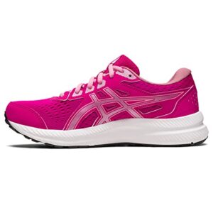 asics women's gel-contend 8 running shoes, 8, pink rave/pure silver