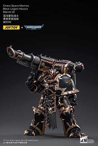 BLOOMAGE JOYTOY (BEIJING) TECH Warhammer 40K Black Legion HAVOCS Marine 02 1/18 FIG, Multi