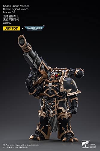 BLOOMAGE JOYTOY (BEIJING) TECH Warhammer 40K Black Legion HAVOCS Marine 02 1/18 FIG, Multi