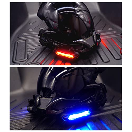 SUIZU Cyberpunk mask for Men, Halloween mask, Cosplay mask, Perfect for parties, music festival accessories, punk masks with lights. Rainproof, anti-fog lenses.Adjustable elastic band design, suitable for any adult.