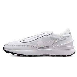 Nike Womens Waffle One Leather Textile White White Black Trainers 9.5 US