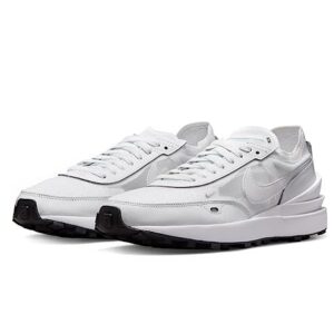 Nike Womens Waffle One Leather Textile White White Black Trainers 7 US