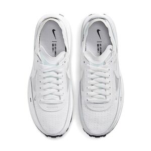 Nike Womens Waffle One Leather Textile White White Black Trainers 7 US