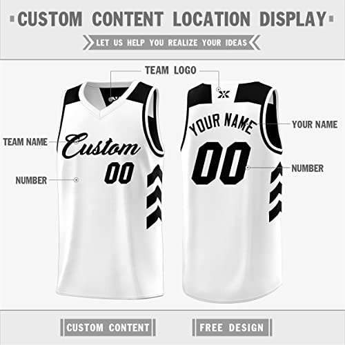 Custom Men Youth Reversible Basketball Jersey Athletic Performance Shirts Personalized Team Name Number
