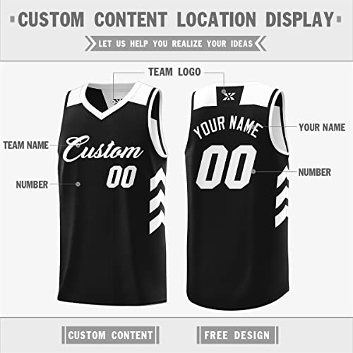 Custom Men Youth Reversible Basketball Jersey Athletic Performance Shirts Personalized Team Name Number
