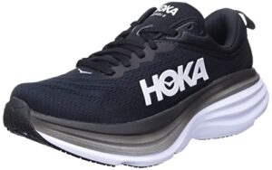 hoka one one women's running shoes, black, 8 us