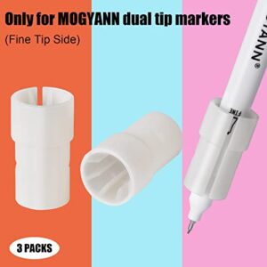 3 Packs Pens Adapter Compatible with Cricut(Explore Air, Explore Air 2,Explore Air 3, Maker and Maker 3), Pen Adapter Compatible with Mogyann Dual Tip Markers(Only for Fine Tip)