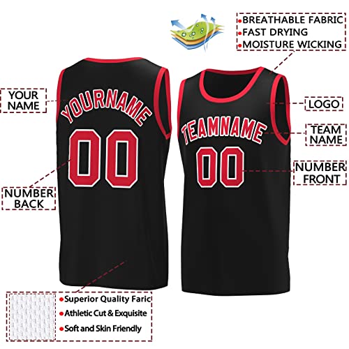 Custom Basketball Jersey Personanlized Stitched/Printed Sports Jerseys for Men/Youth/Preshool Black