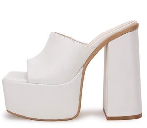 vetaste women's platform chunky block heels sexy open toe high heel sandals