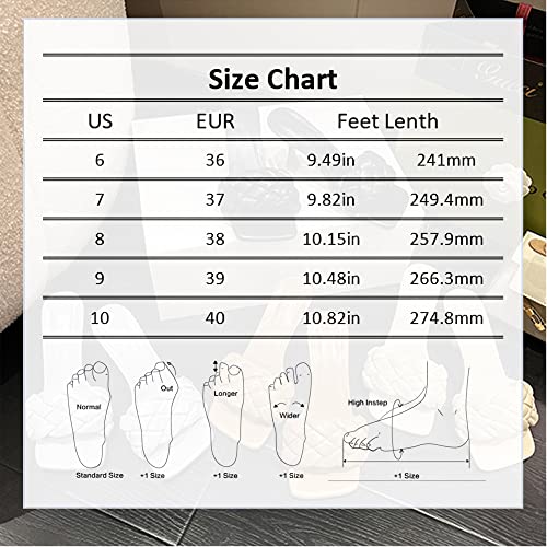 Women’s Square Open Toe Stiletto Heels Braided Sandals Slip On High Heel Quilted Leather Sandals Fashion Sexy Casual Slides shoes(Beige,38)