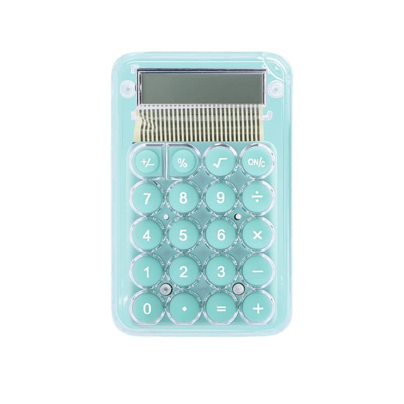 Mini Cute Calculator Kawaii Calculator Transparent Calculator Portable Pocket Calculator for Students and Kids (Green)