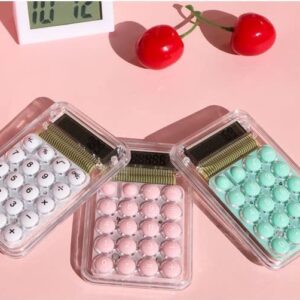 Mini Cute Calculator Kawaii Calculator Transparent Calculator Portable Pocket Calculator for Students and Kids (Green)