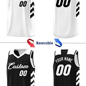 Custom Basketball Jersey - Reversible Sports Vest Add Any Team Name Number Personalized Jersey for Men/Youth