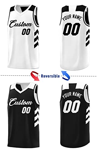 Custom Basketball Jersey - Reversible Sports Vest Add Any Team Name Number Personalized Jersey for Men/Youth