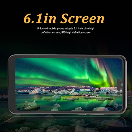 Bewinner I14pro Max Unlocked Smartphone, 6.1in 4GB RAM 64GB ROM Dual SIM 4G Network Mobile Phone, Face ID Unlocked Cellphone for Android 11 4000mah Battery (Gold)